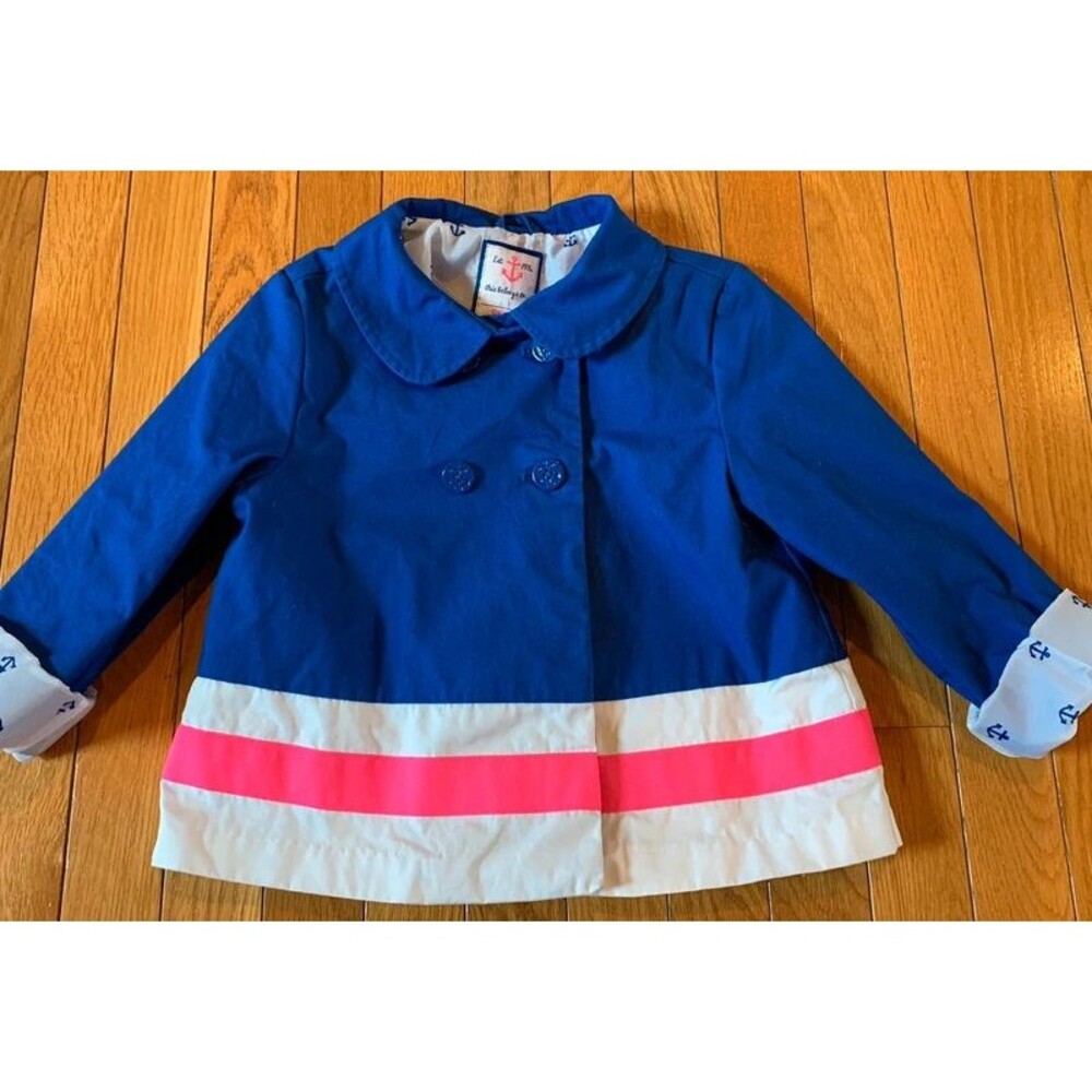 Gymboree Sailor Vintage Button Front Jacket Girls Size Small 5-6